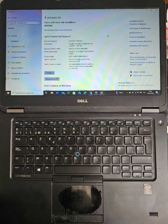 Hp i5 7ème Ram 8 SSD 256 SSD batterie 5h