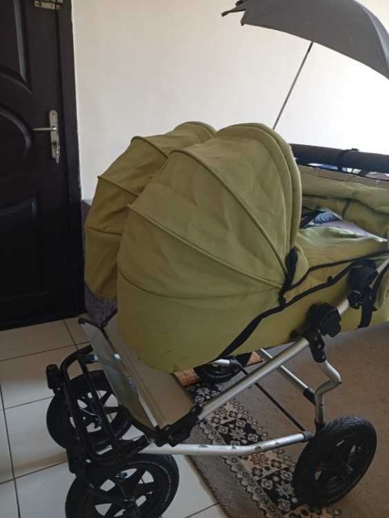 Poussette bebe jumeaux كروصة اطفال توأم