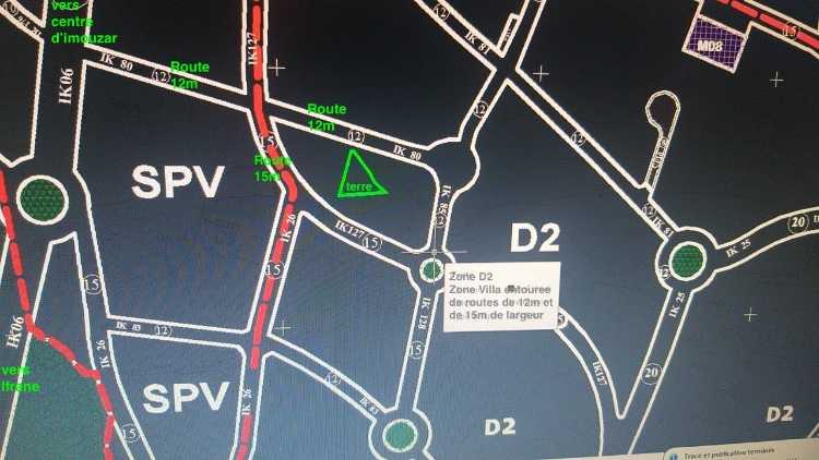 Terrain pour villa, 600 m², fes imouzar candar