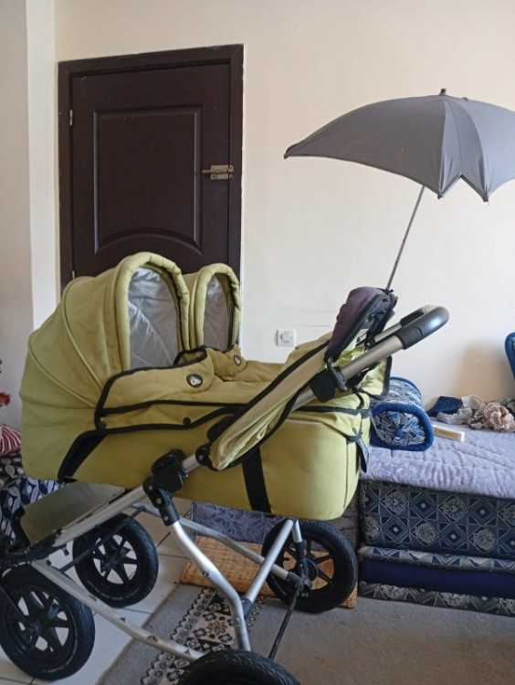 Poussette bebe jumeaux كروصة اطفال توأم