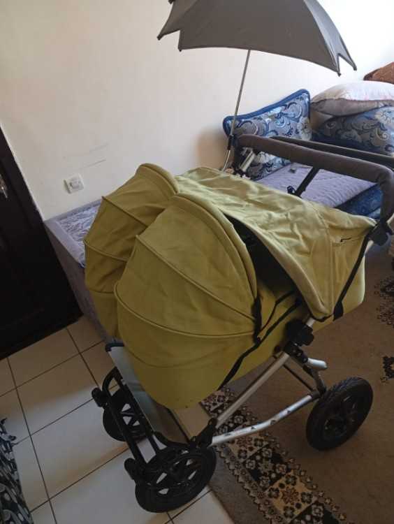 Poussette bebe jumeaux كروصة اطفال توأم