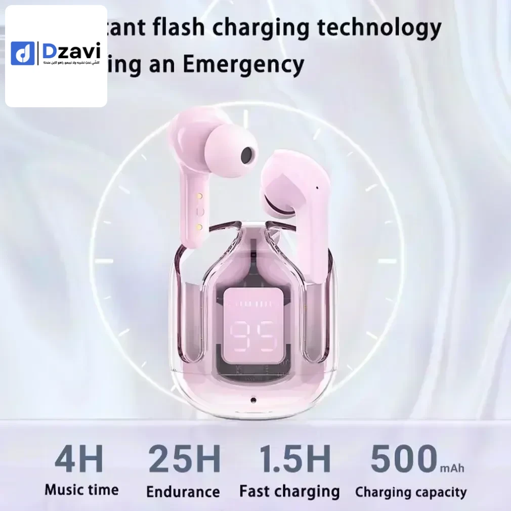 Écouteurs intra-auriculaires Bluetooth sans fil T2, modèle transparent, compartiment de charge numérique, suppression du bruit, écouteurs de sport, neuf jamais utilisé ✅✅✅